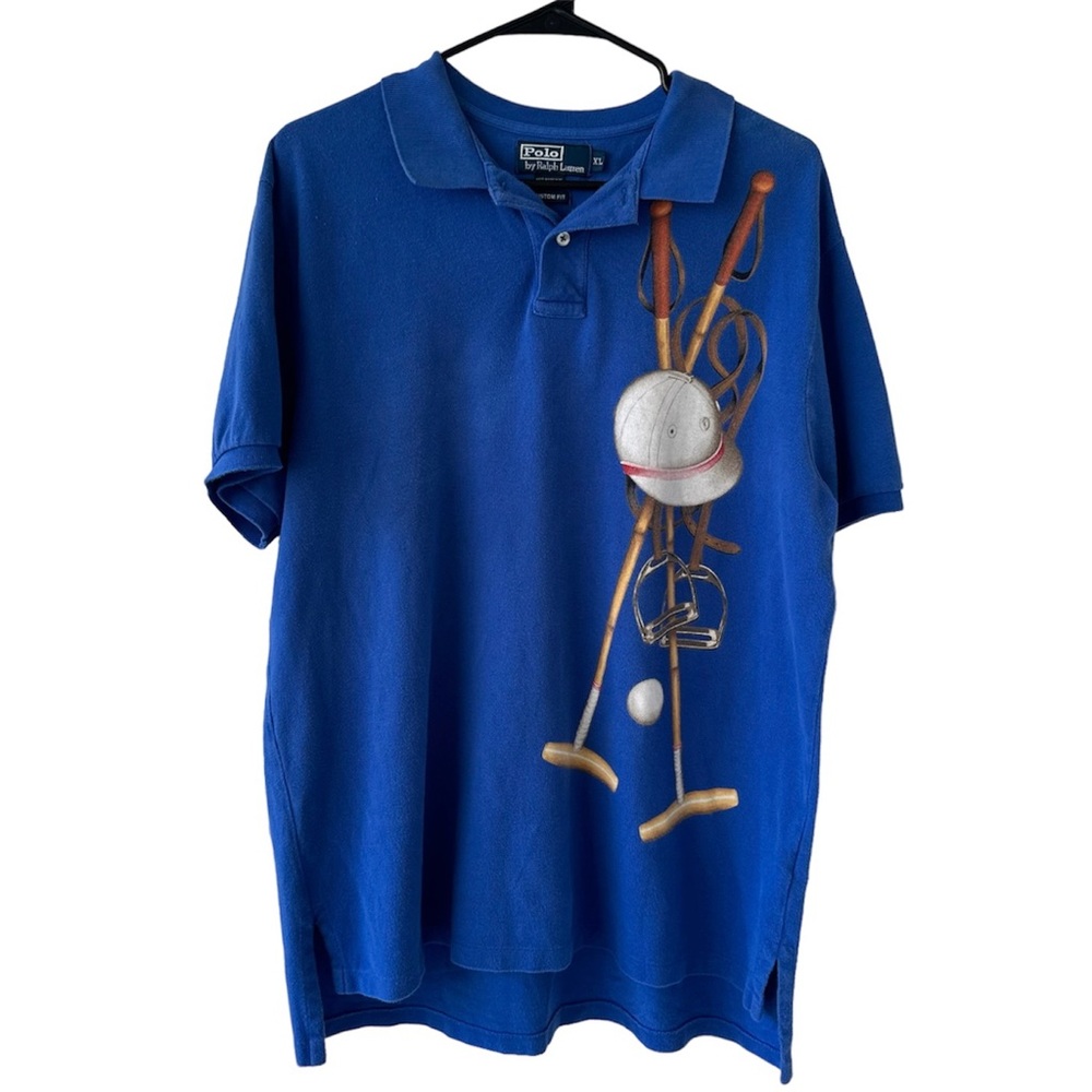 Polo Ralph Lauren Men’s Shirt Shortsleeved Limited Edition Cotton Blue Size XL